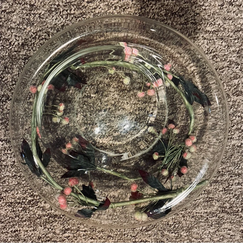 Decorative Floating Candle/Clear Glass Centerpiece Bowl & 6 Floating Candles